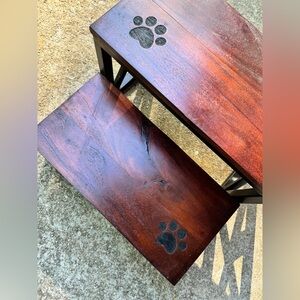Handcrafted Pet Steps with Metal Frame in Black